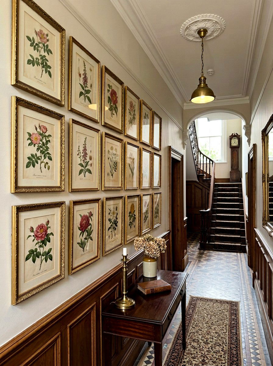 Botanical gallery wall victorian - 25 Spring Victorian Decor Ideas