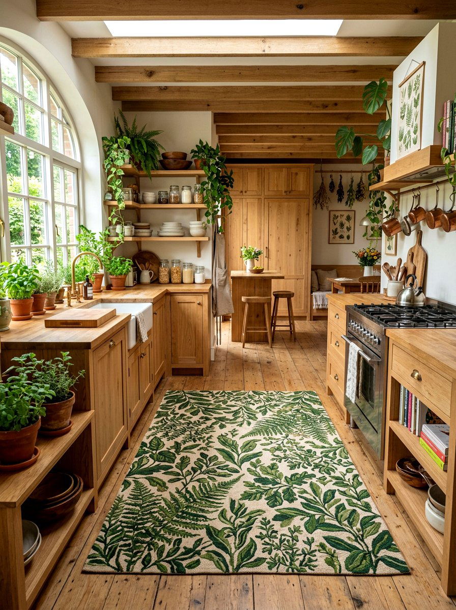 Botanical kitchen rug - 25 Spring Kitchen Rug Ideas