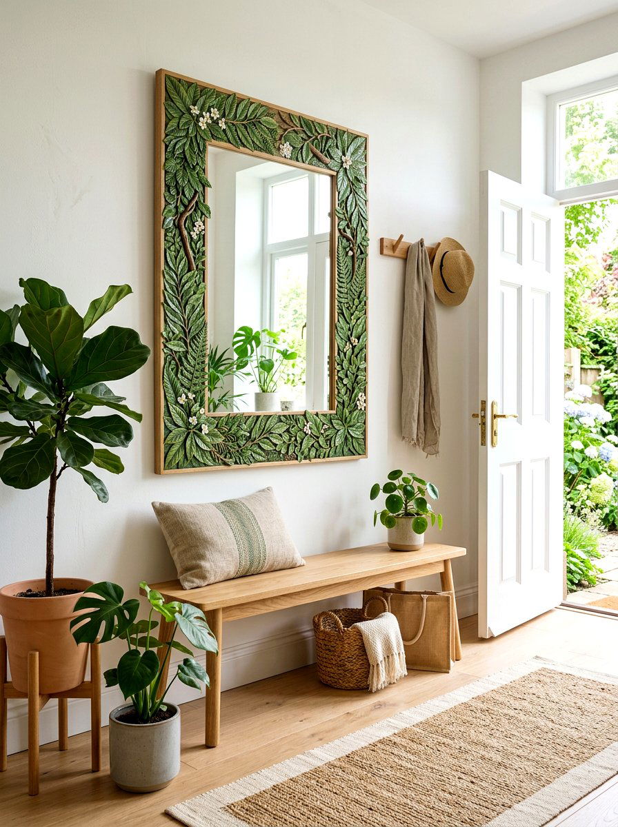 Botanical mirror frames - 25 Spring Decoupage Ideas