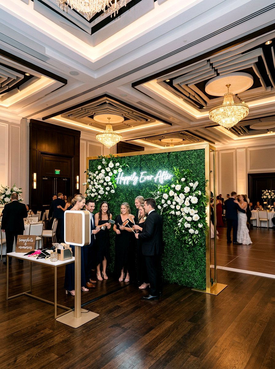 Boxwood Greenery Wall - 25 Spring Wedding Garland Ideas