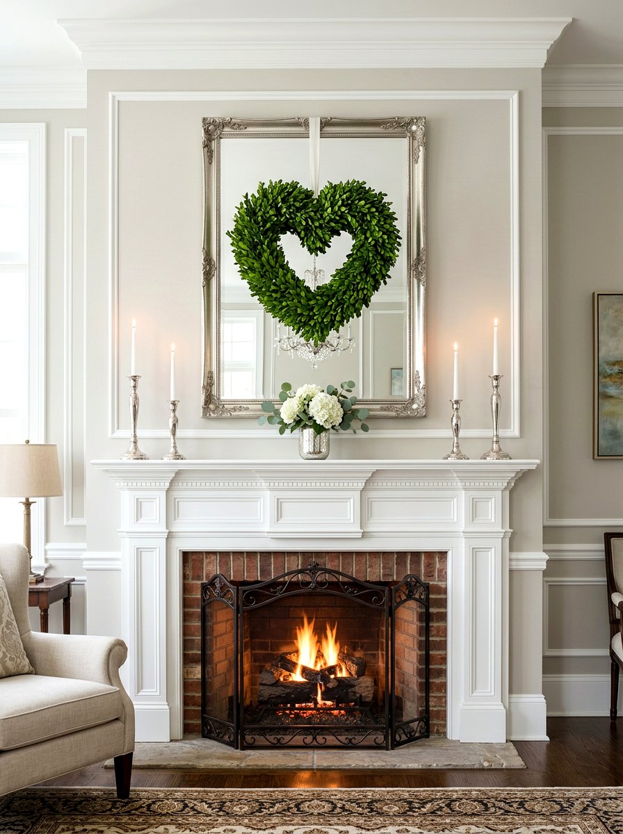 Boxwood Heart Wreath - 25 Spring Heart Wreath Ideas