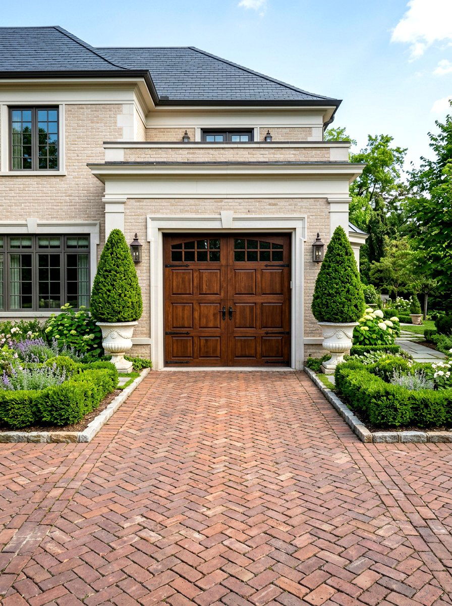 Boxwood Topiary For Garage - 25 Spring Garage Door Decor Ideas