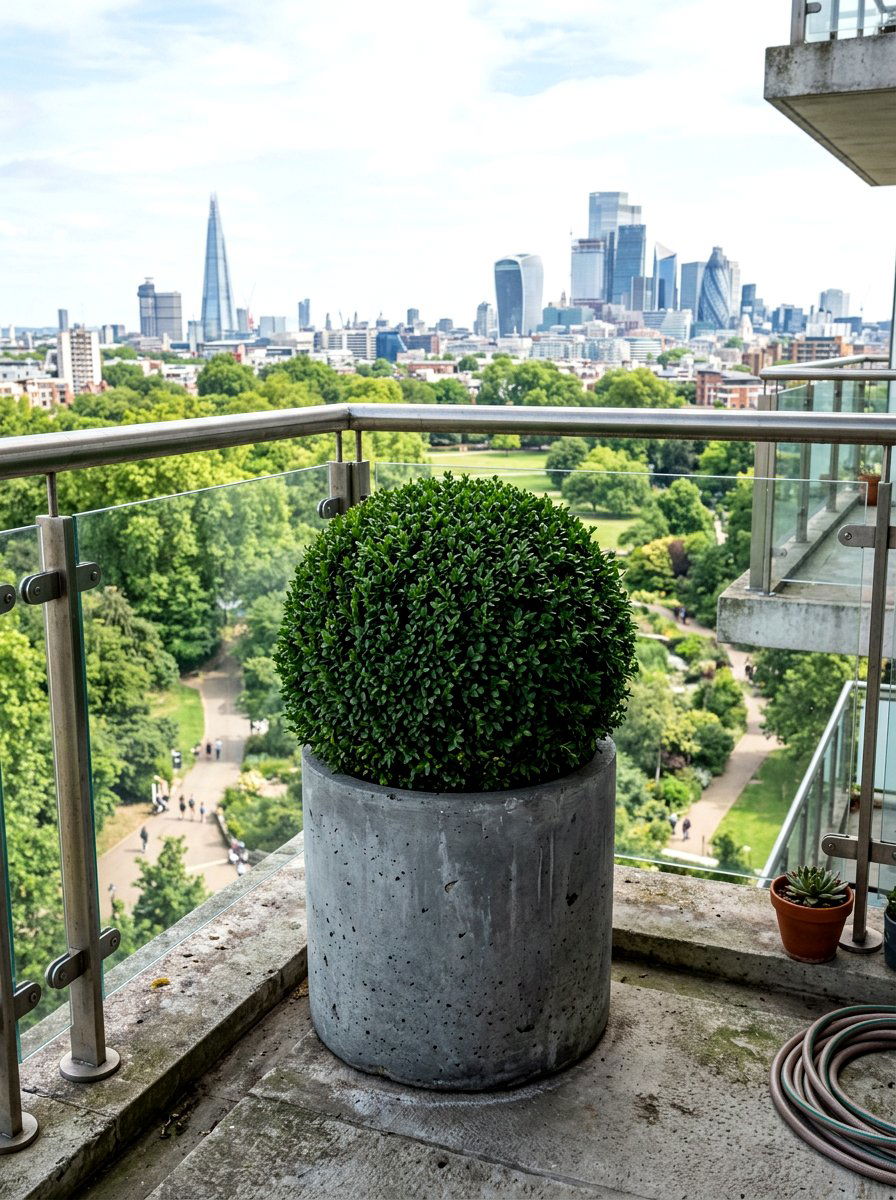 Boxwood Topiary In Concrete Planter - 25 Spring Boxwood Topiary Ideas