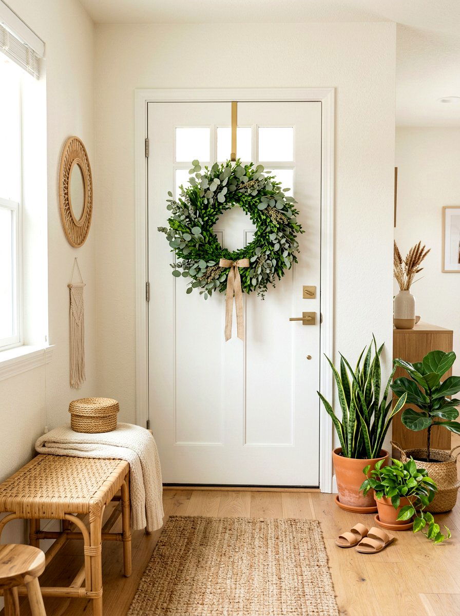 Boxwood Wreath With Eucalyptus - 25 Spring Boxwood Wreath Ideas