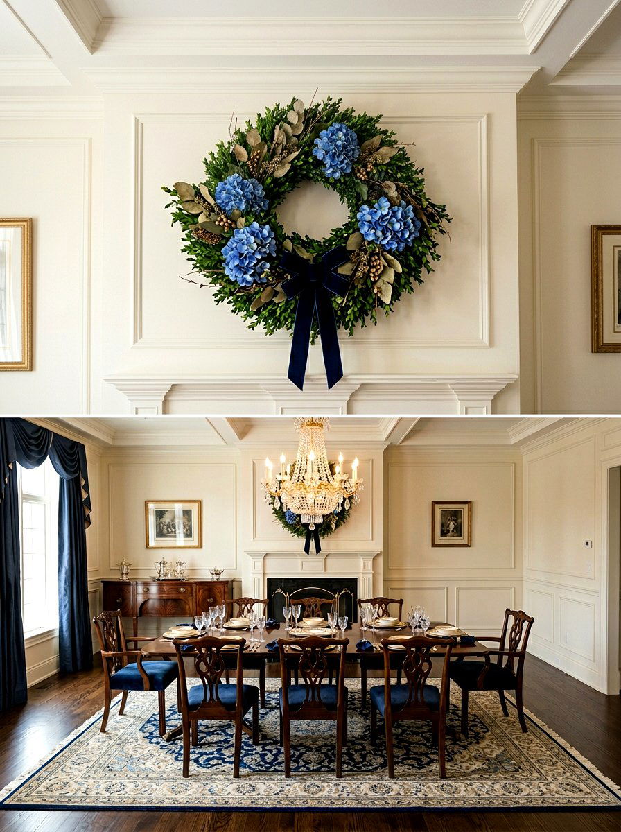 Boxwood Wreath With Hydrangea - 25 Spring Boxwood Wreath Ideas