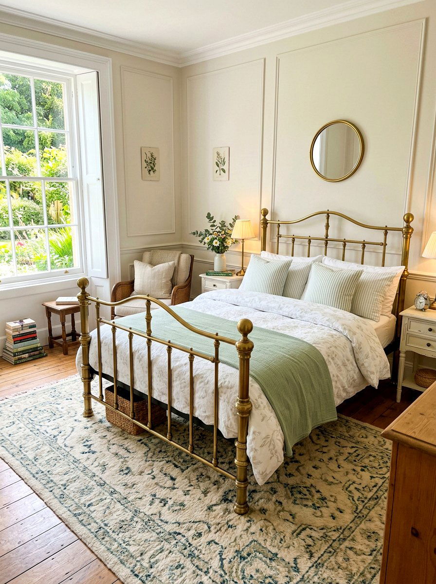 Brass Bed Frame In Guest Room - 25 Spring Brass Accent Decor Ideas