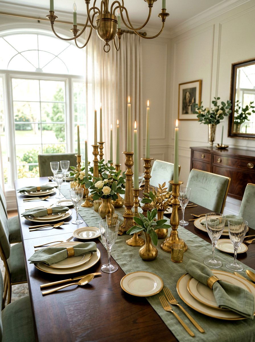 Brass Candlestick Styling - 25 Spring Antique Decor Ideas