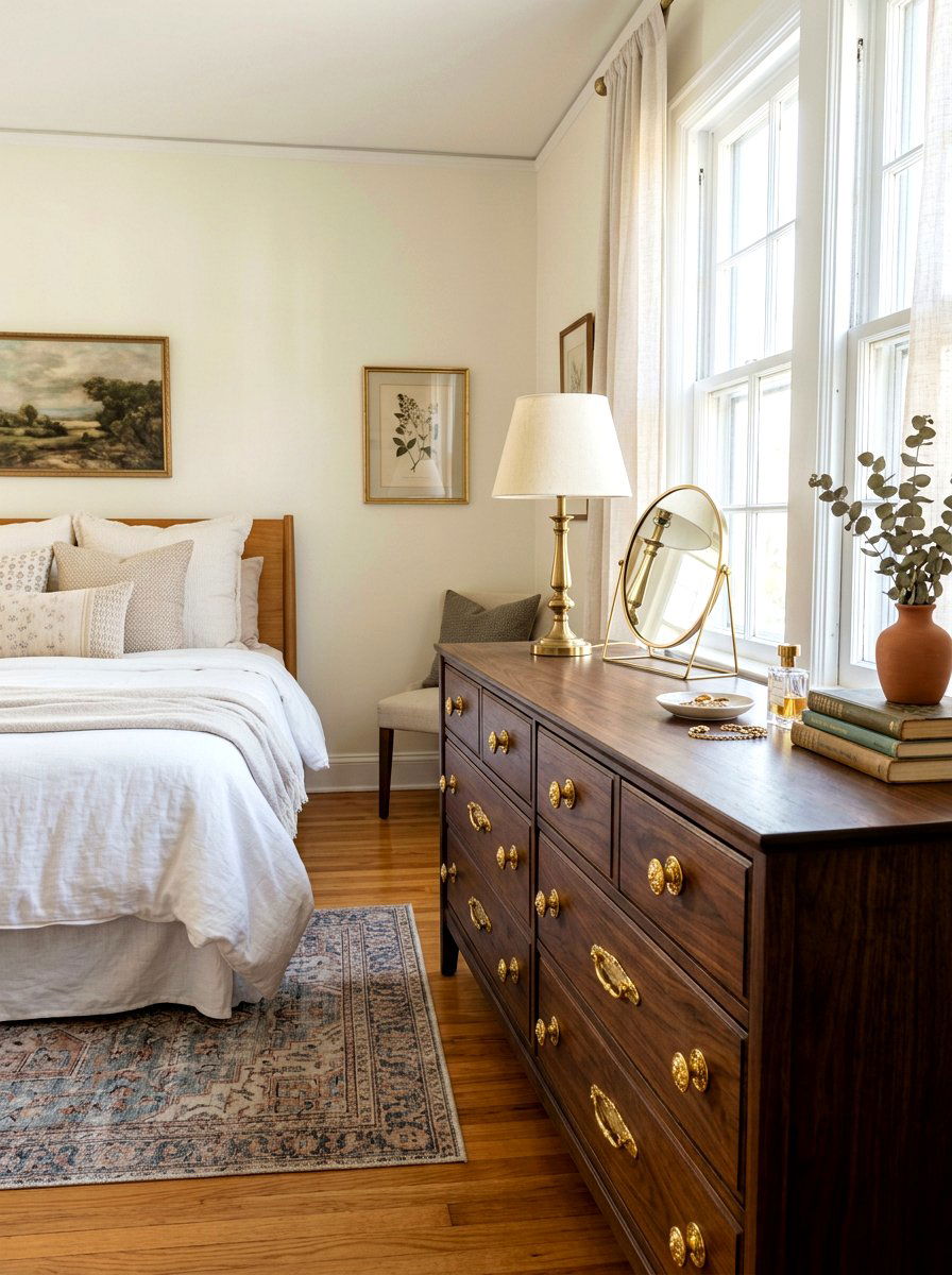 Brass Knobs On Vintage Dresser - 25 Spring Brass Accent Decor Ideas