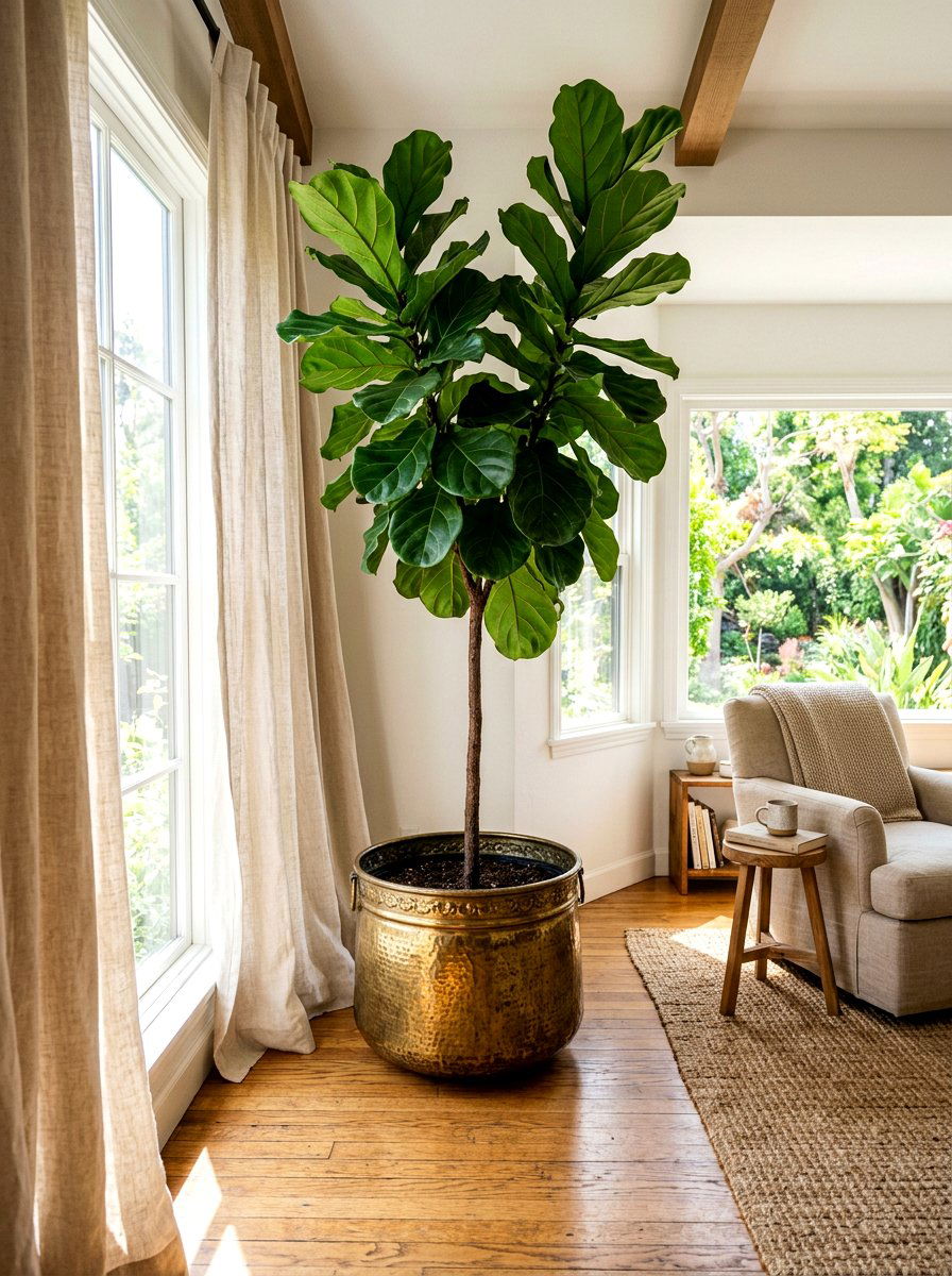 Brass Planters For Indoor Trees - 25 Spring Brass Accent Decor Ideas