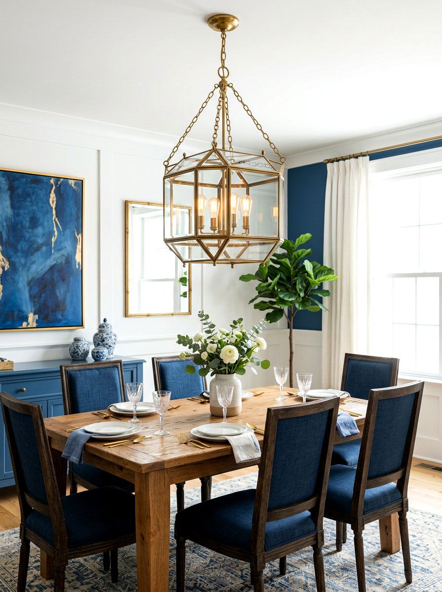 Brass lighting fixture - 25 Spring Lake House Decor Ideas