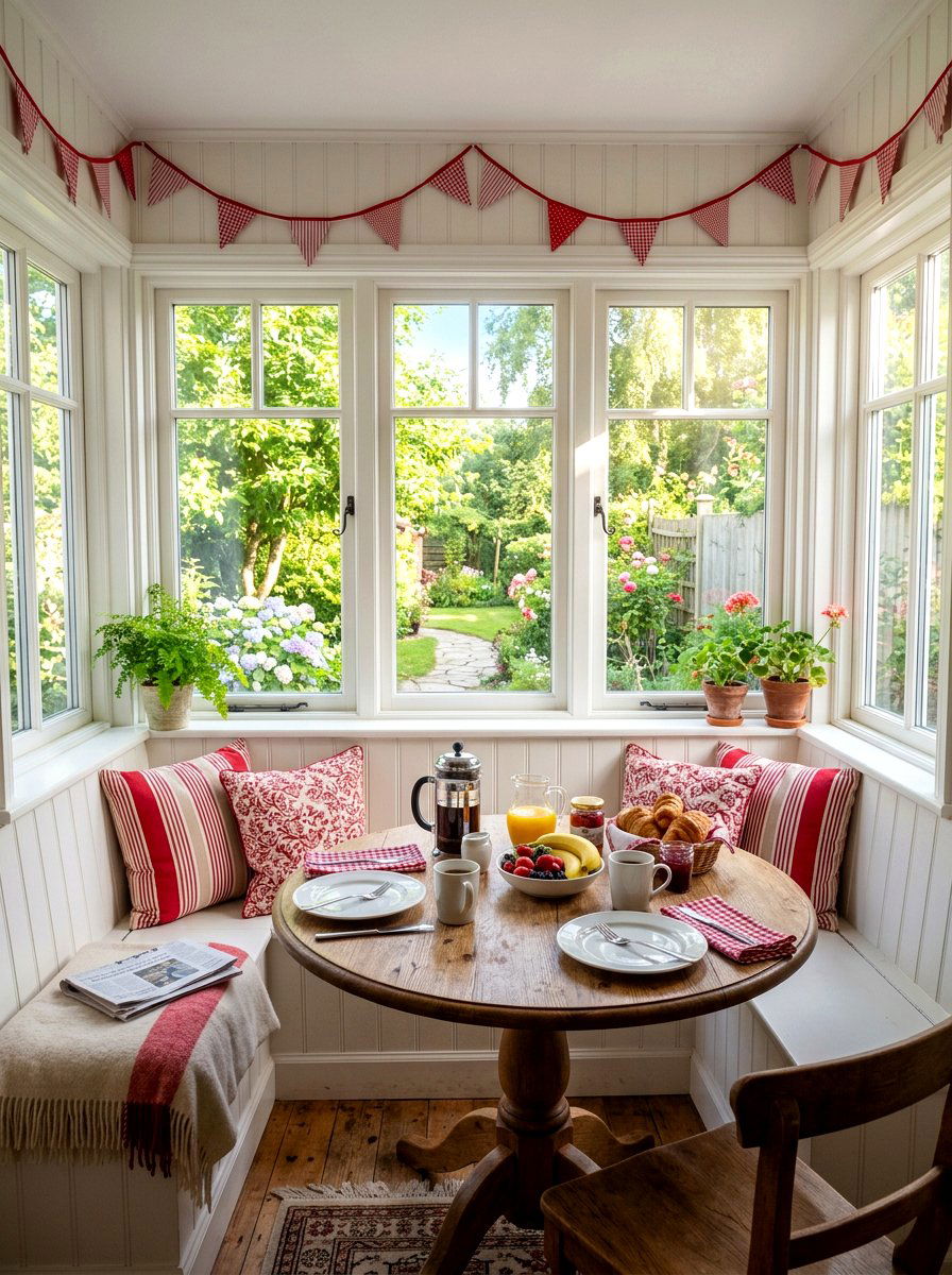 Breakfast Nook Bunting - 25 Spring Fabric Bunting Ideas