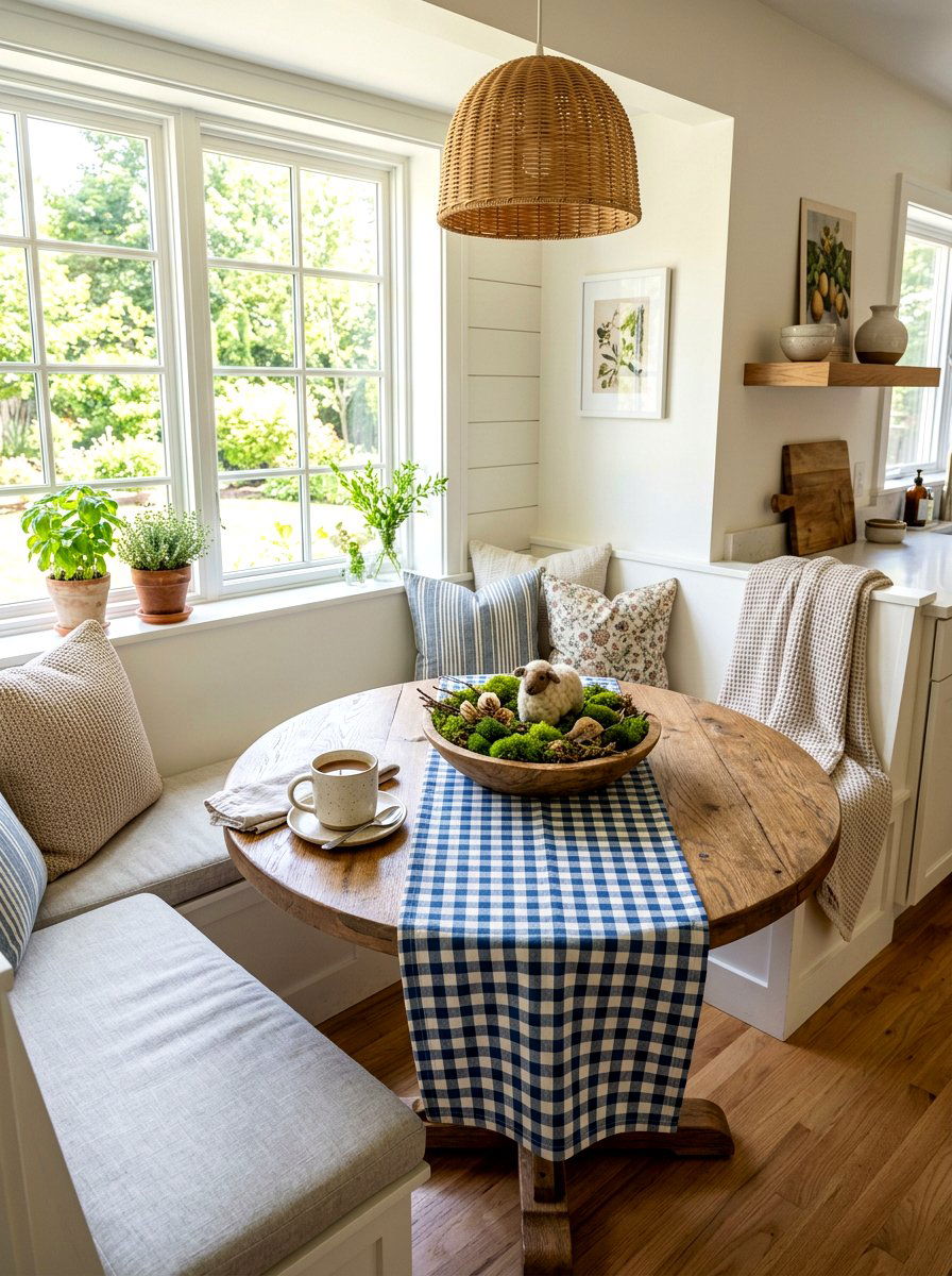 Breakfast Nook Centerpiece - 25 Spring Lamb Decor Ideas