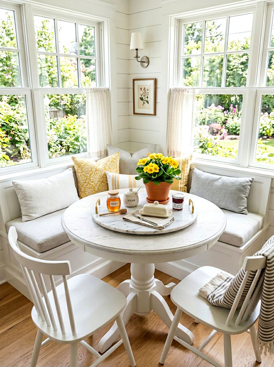 Breakfast Nook Marble Tray - 25 Spring Marble Tray Decor Ideas