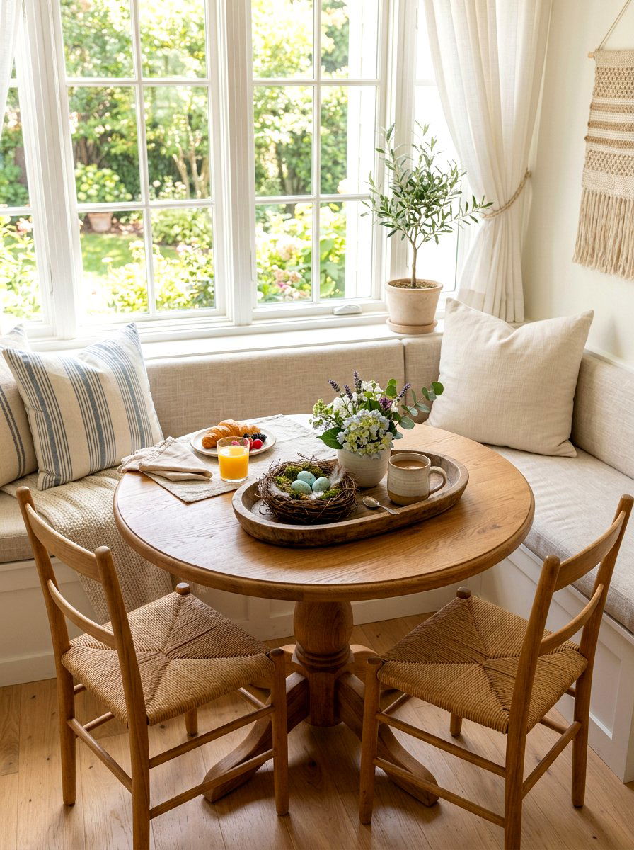 Breakfast Nook Table Decor - 25 Spring Nest Decor Ideas