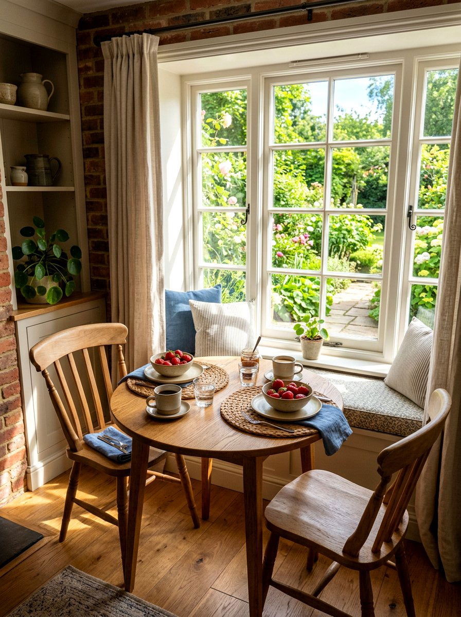 Breakfast Nook Table Setting - 25 Spring Open House Decor Ideas