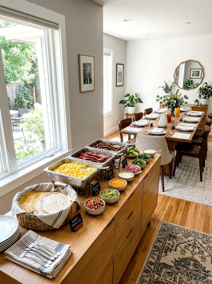 Breakfast Taco Station - 25 Spring Brunch Party Ideas