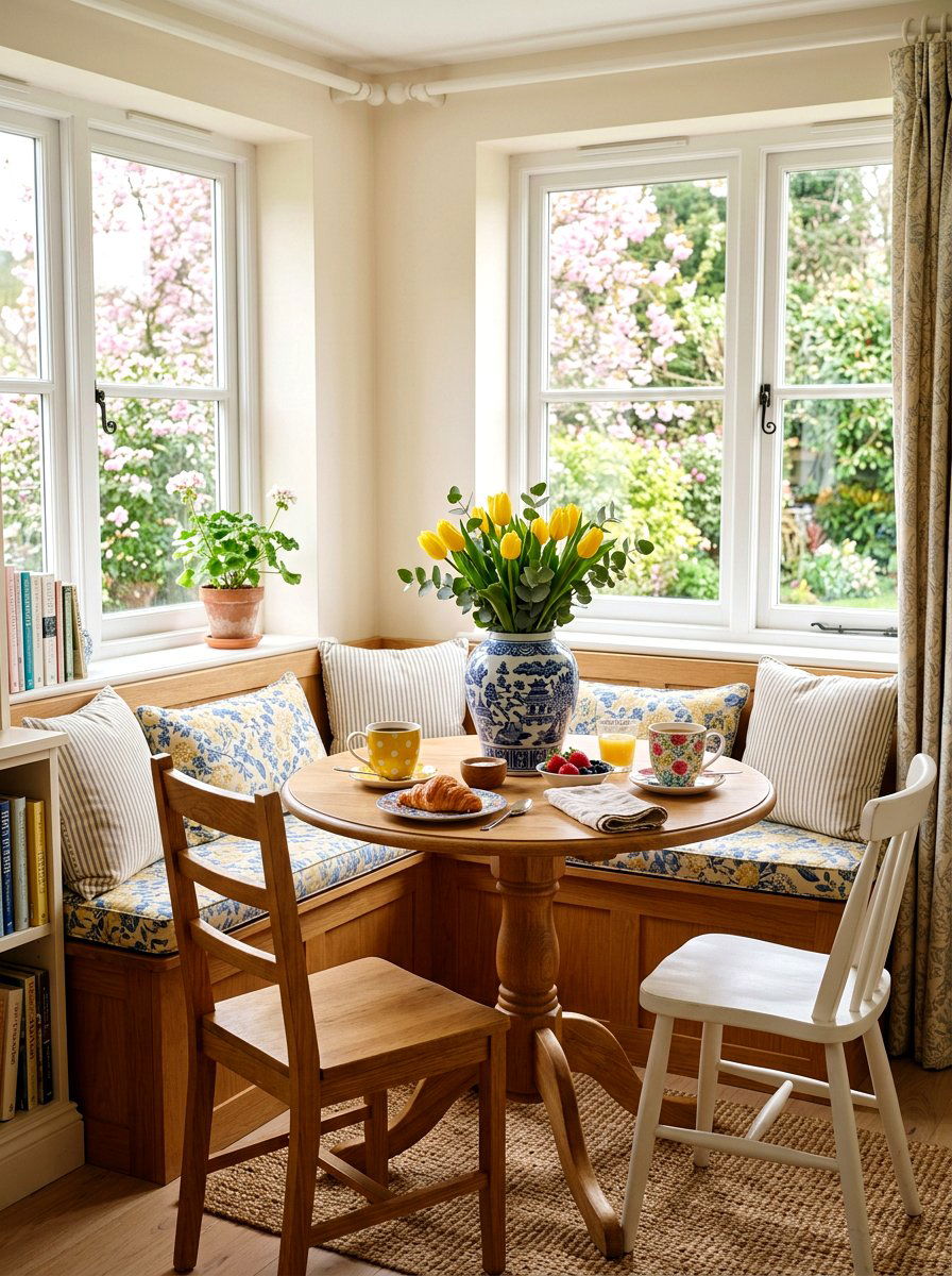 Breakfast nook ginger jar - 25 Spring Ginger Jar Decor Ideas