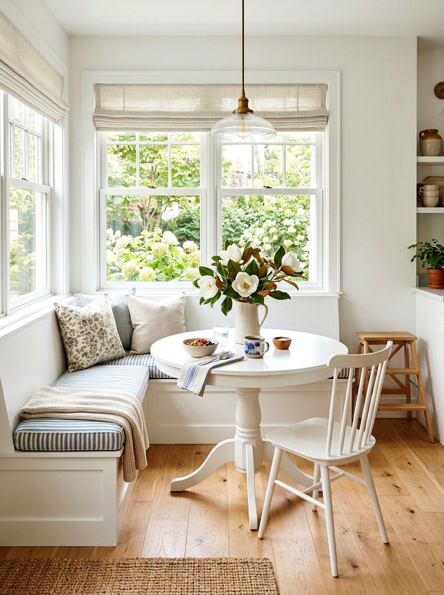 Breakfast nook magnolia decor - 25 Spring Magnolia Branch Ideas