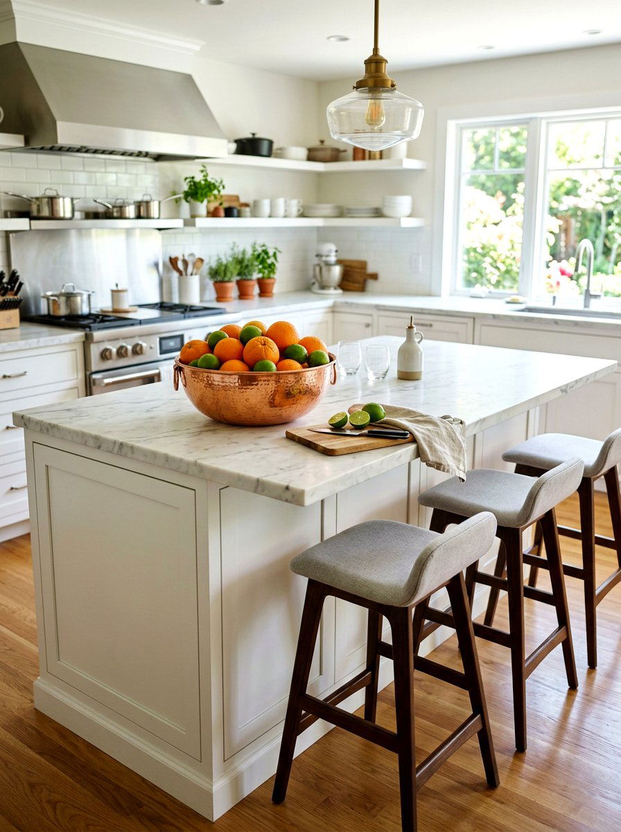 Bright Citrus Bowl Kitchen Styling - 25 Spring Kitchen Island Decor Ideas