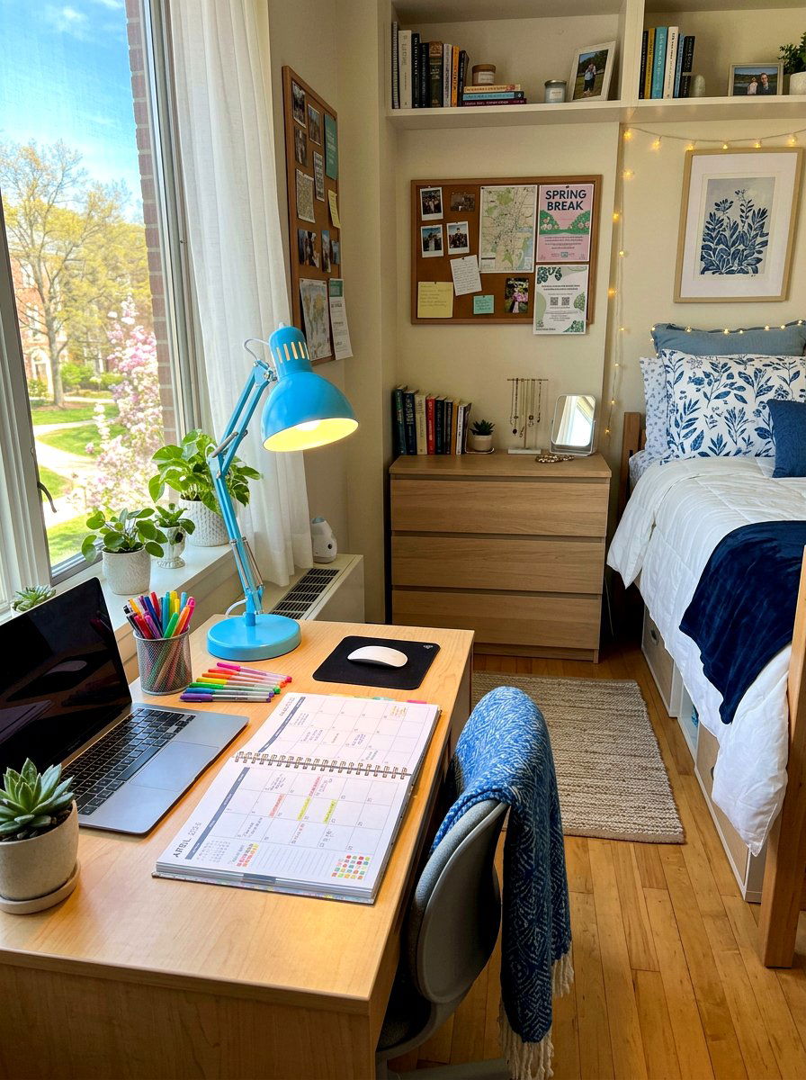Bright Desk Lamp - 25 Spring Dorm Room Decor Ideas