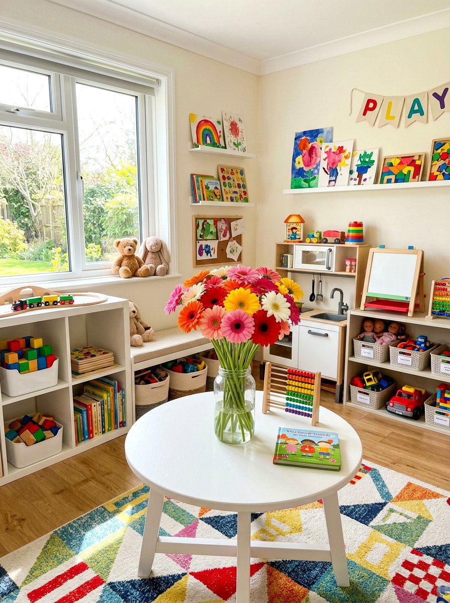 Bright Gerbera Daisy Jar - 25 Spring Floral Arrangement Ideas