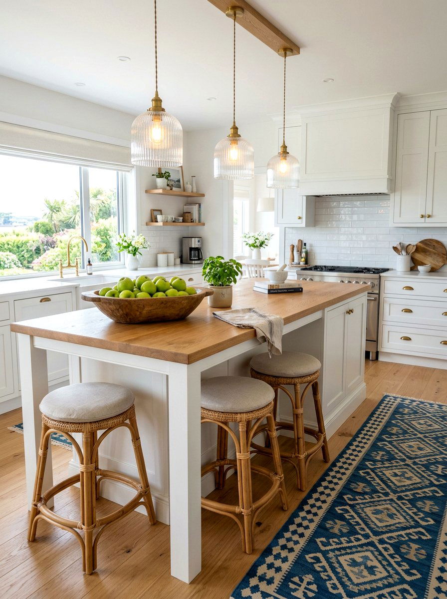 Bright Kitchen Island - 25 Spring Model Home Decor Ideas