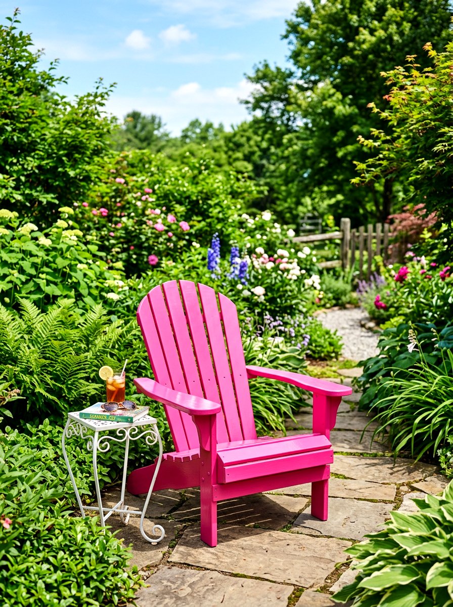 Bright Pink Adirondack Chair - 25 Spring Adirondack Chair Decor Ideas