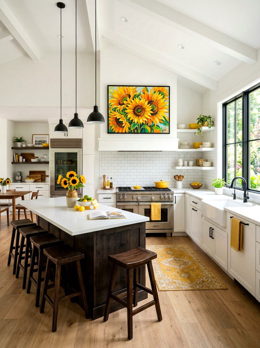 Bright Sunflower Kitchen - 25 Spring Kitchen Sign Ideas