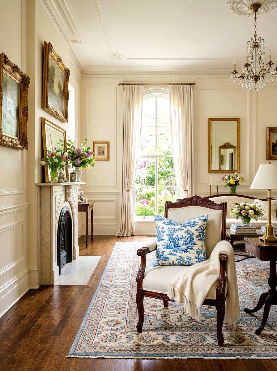 Bright Toile De Jouy Pillow - 25 Spring Patterned Pillow Ideas