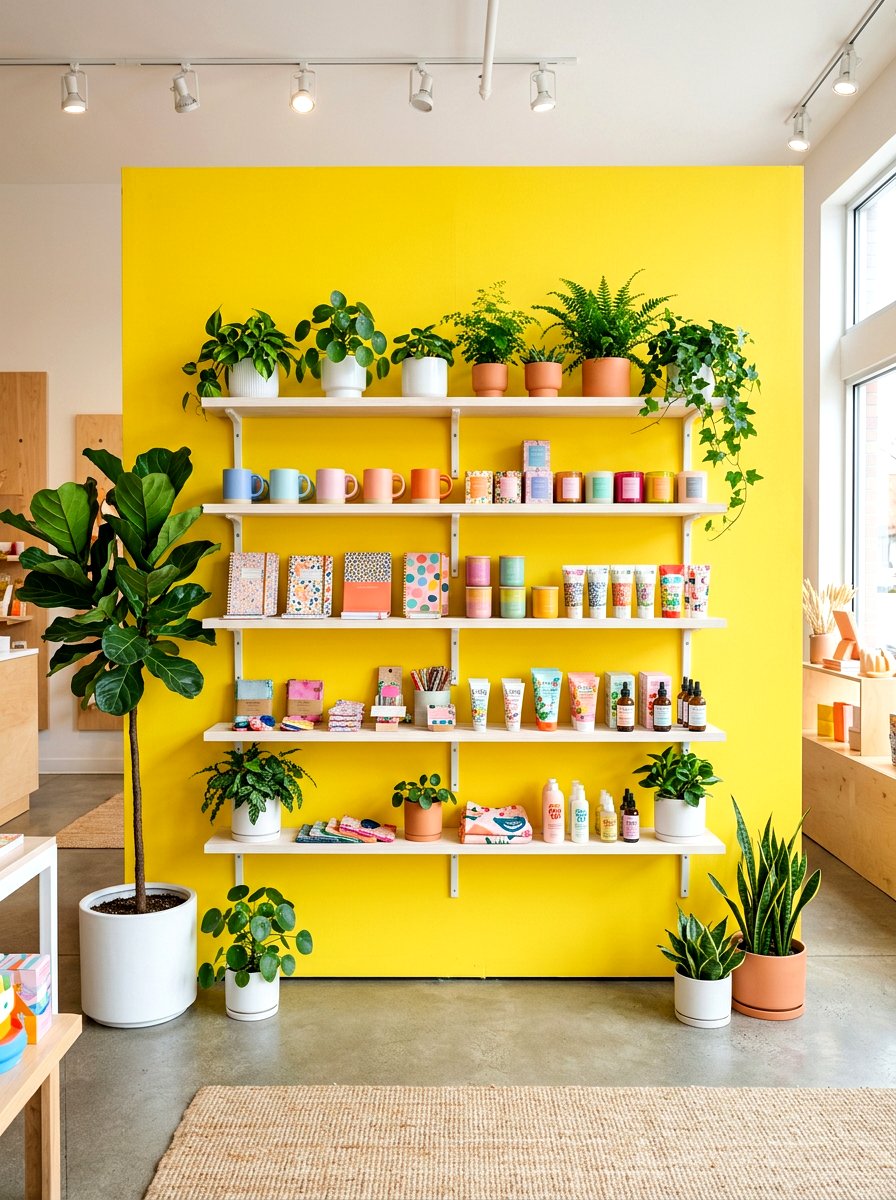 Bright Yellow Backdrop - 25 Spring Retail Display Ideas