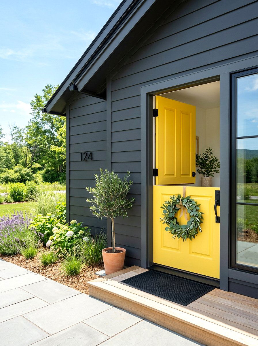 Bright yellow dutch door - 25 Spring Dutch Door Decor Ideas