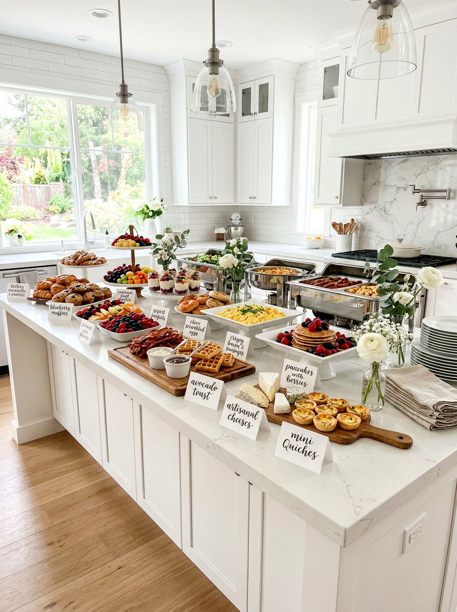 Brunch Buffet Arrangement - 25 Spring Sunday Brunch Ideas