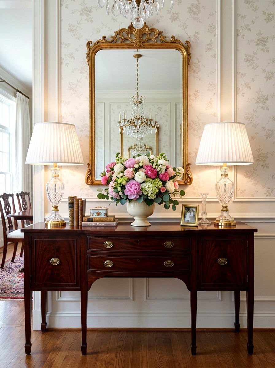 Buffet Lamp Set - 25 Spring Sideboard Decor Ideas