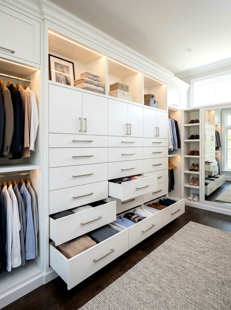 Built In Drawer System - 25 Spring Closet Refresh Ideas