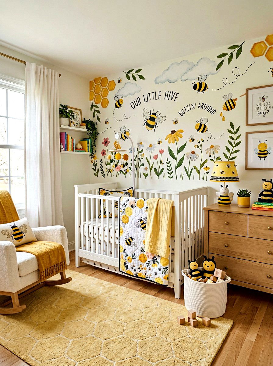 Bumble bee nursery room - 25 Spring Bee Decor Ideas
