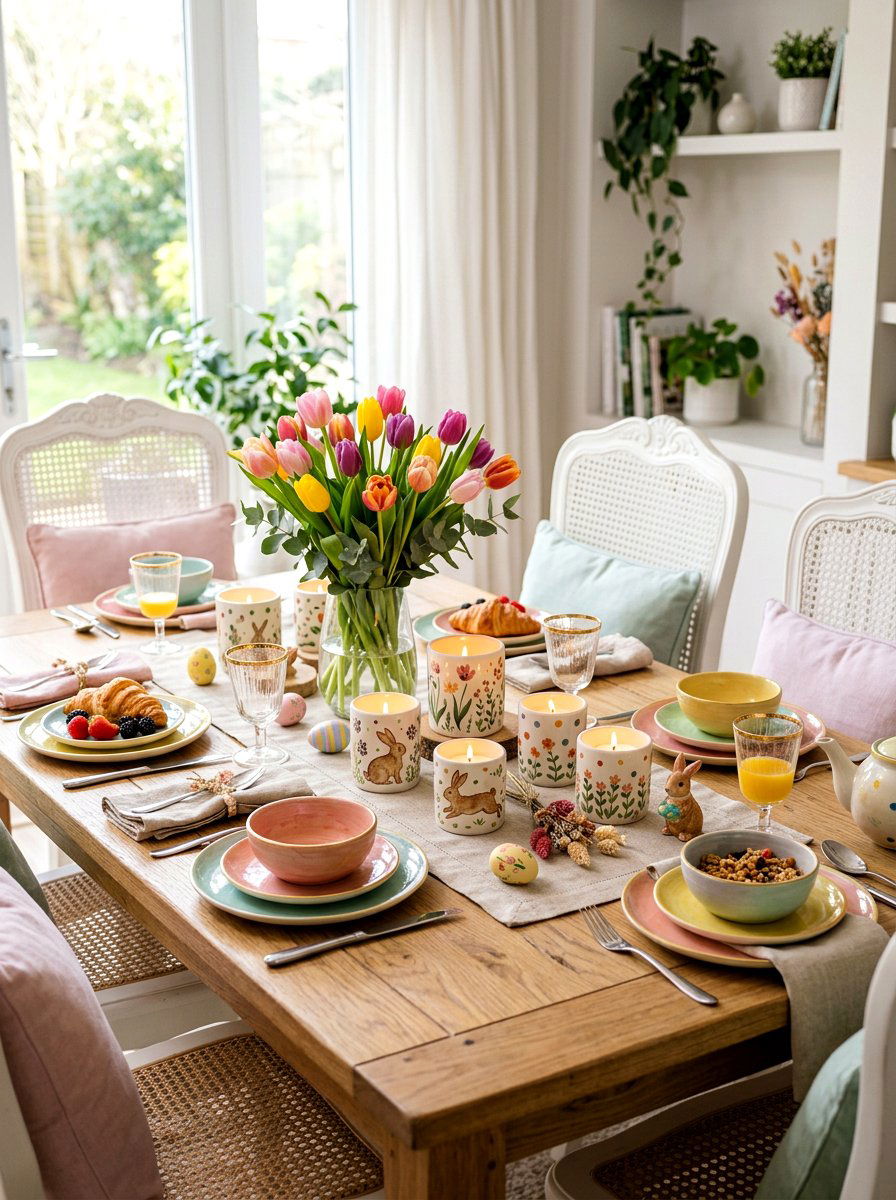 Bunny Motif Votive - 25 Spring Votive Candle Ideas