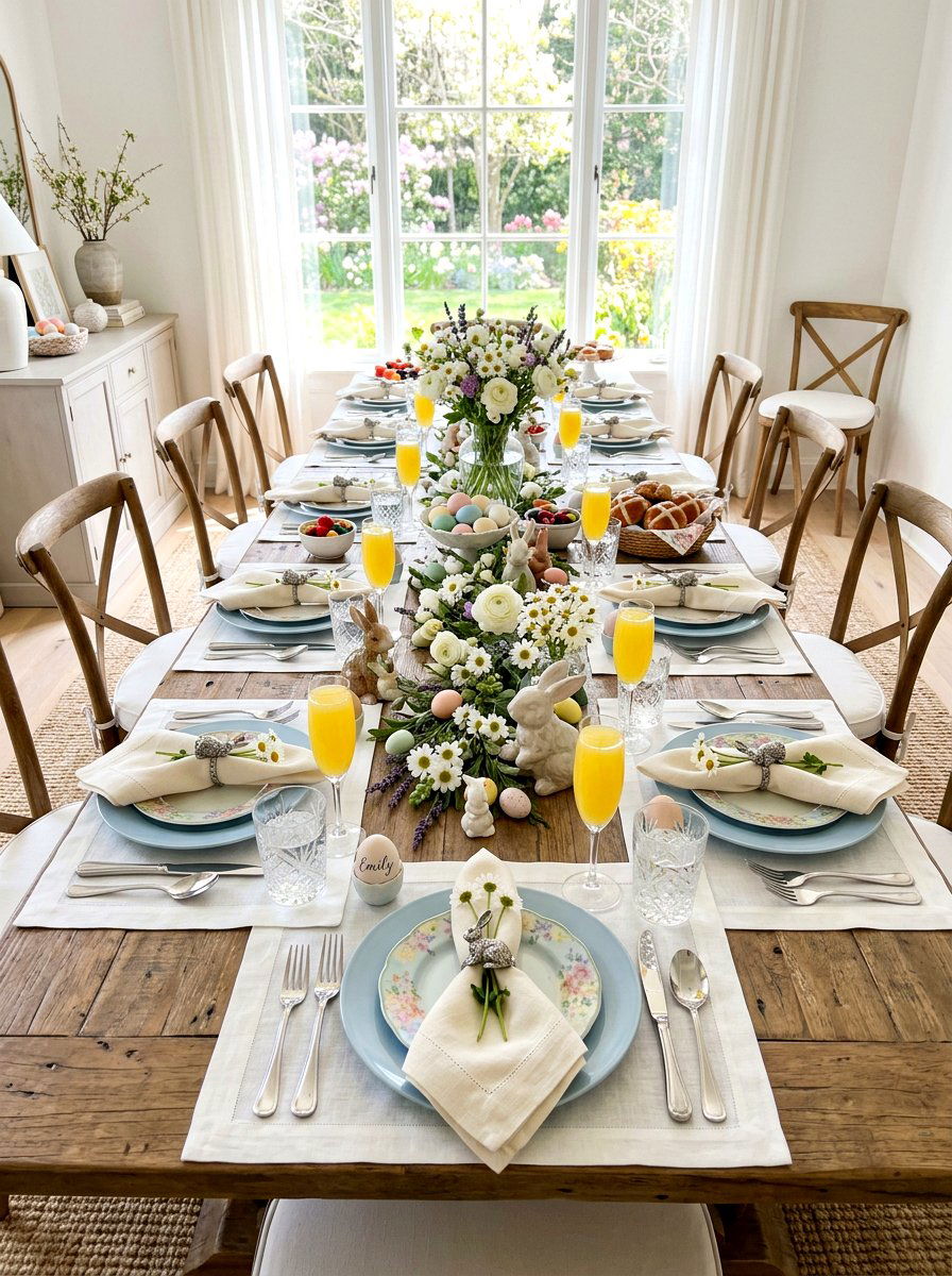 Bunny Place Setting Brunch - 25 Spring Bunny Decor Ideas