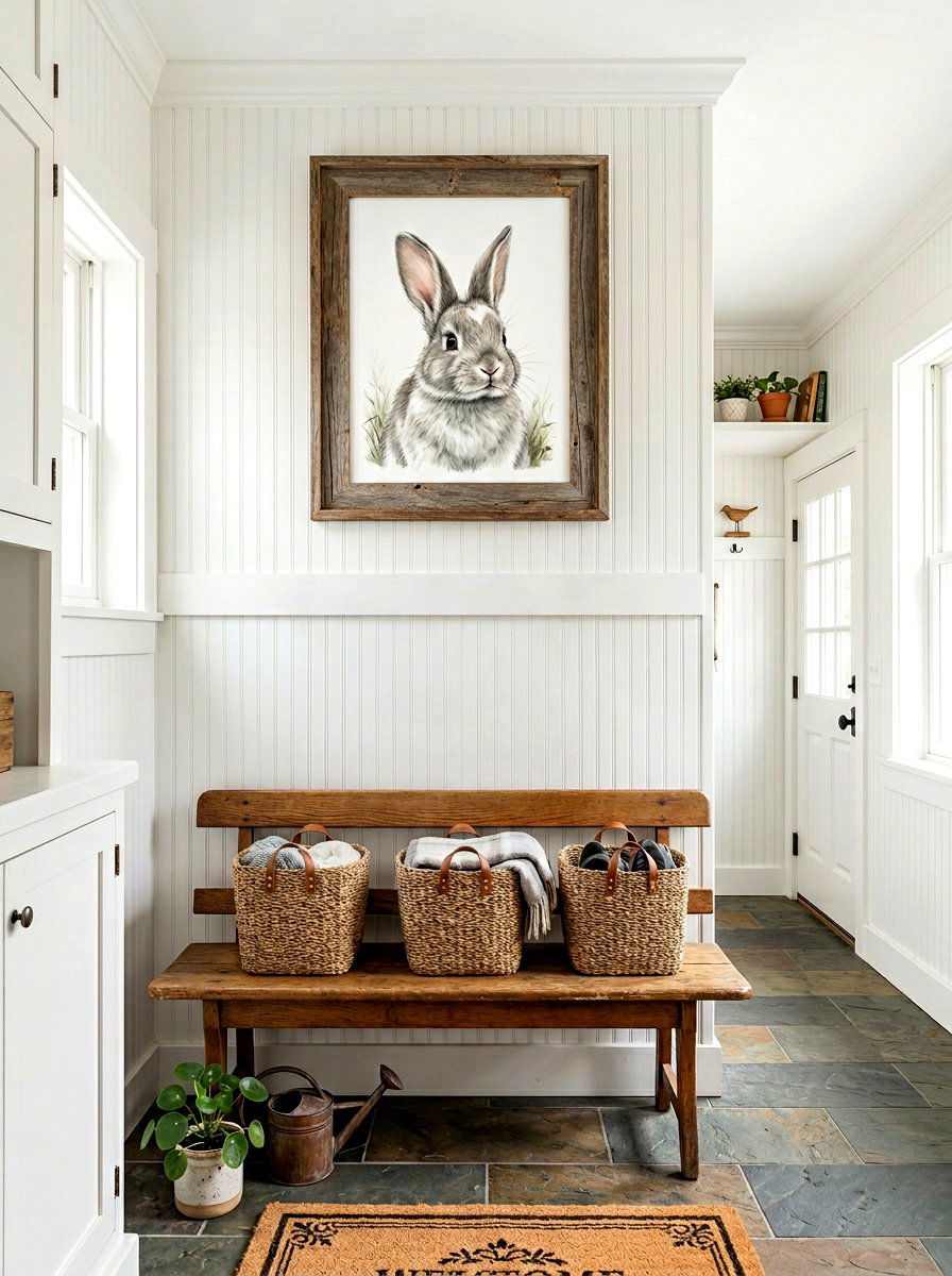 Bunny Rabbit Portrait - 25 Spring Framed Art Ideas