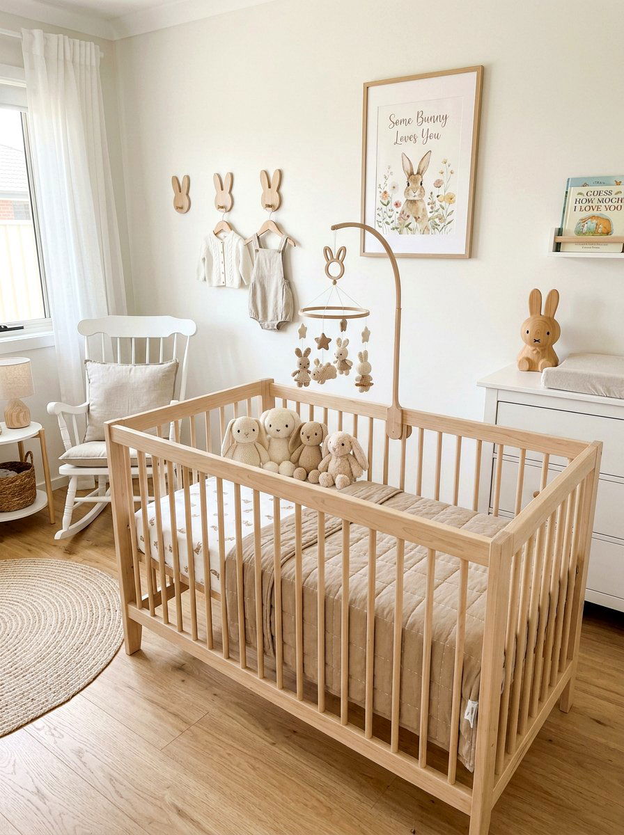 Bunny Theme Crib - 25 Spring Crib Decor Ideas