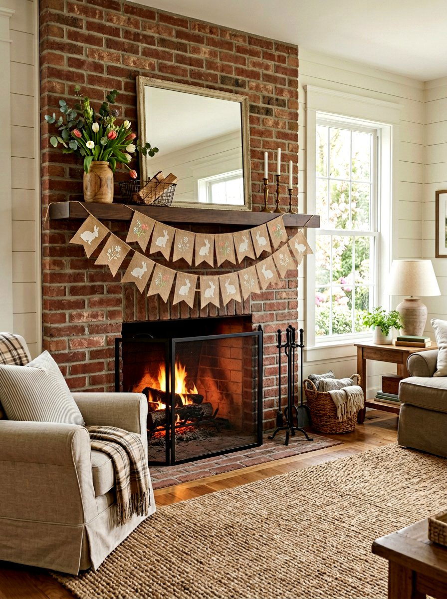 Burlap Banner - 25 Spring Garland Ideas