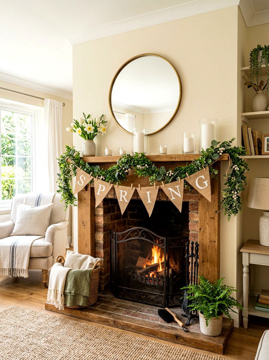 Burlap Banner - 25 Spring Burlap Decor Ideas