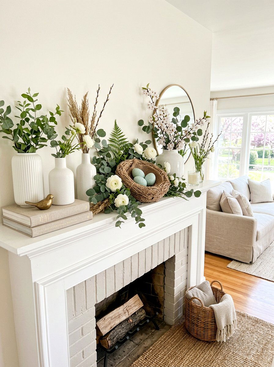 Burlap Bird Nest - 25 Spring Burlap Decor Ideas