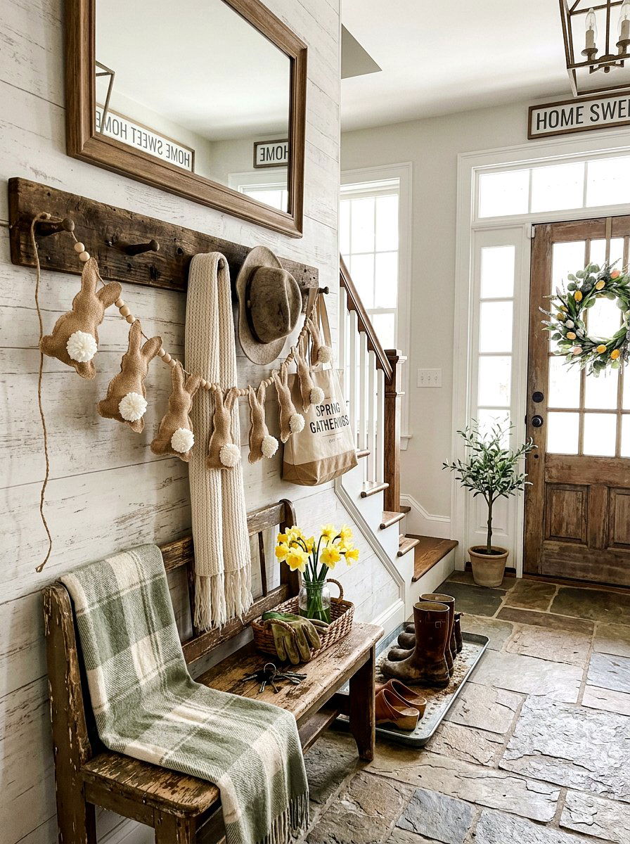 Burlap Bunny Garland - 25 Spring DIY Garland Ideas