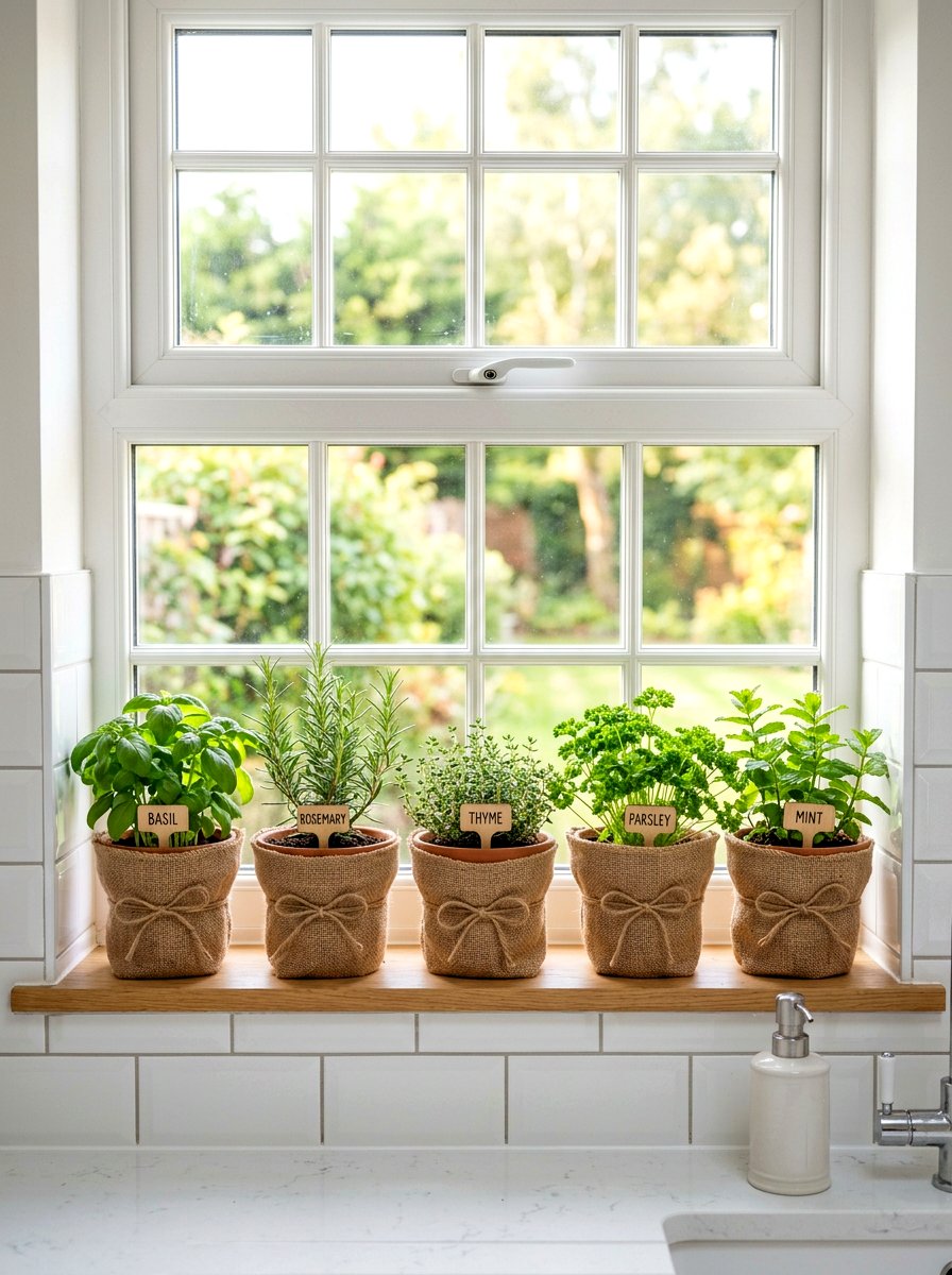 Burlap Flower Pot Cover - 25 Spring Burlap Decor Ideas