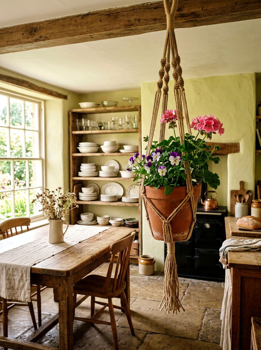 Burlap Plant Hanger - 25 Spring Plant Hanger Ideas