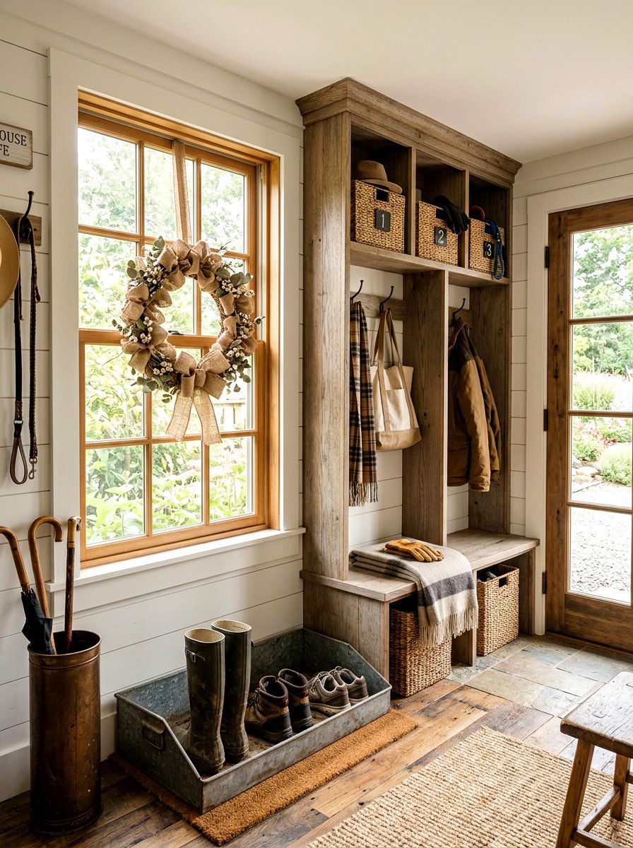 Burlap Ribbon Wreath - 25 Spring Window Wreath Ideas