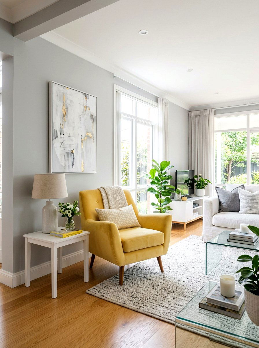 Butter Yellow Accent - 25 Spring Room Makeover Ideas