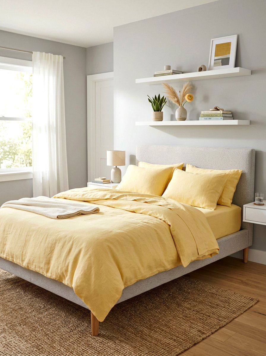 Butter Yellow Sheets - 25 Spring Bedroom Linen Ideas