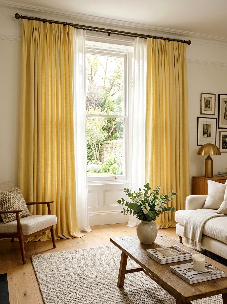 Butter Yellow Window Treatments - 25 Spring Butter Yellow Decor Ideas