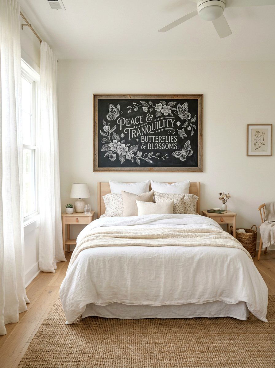 Butterfly And Blossom Chalkboard - 25 Spring Chalkboard Lettering Ideas